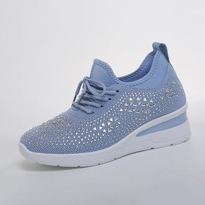 Lumière – Sapatos de Mulher com Cristais e Sola Elevada