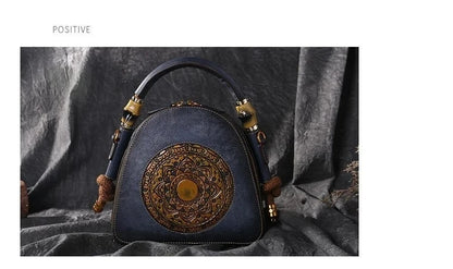Mei Vintage Oriental Shell Bag - In Premium Genuine Leather
