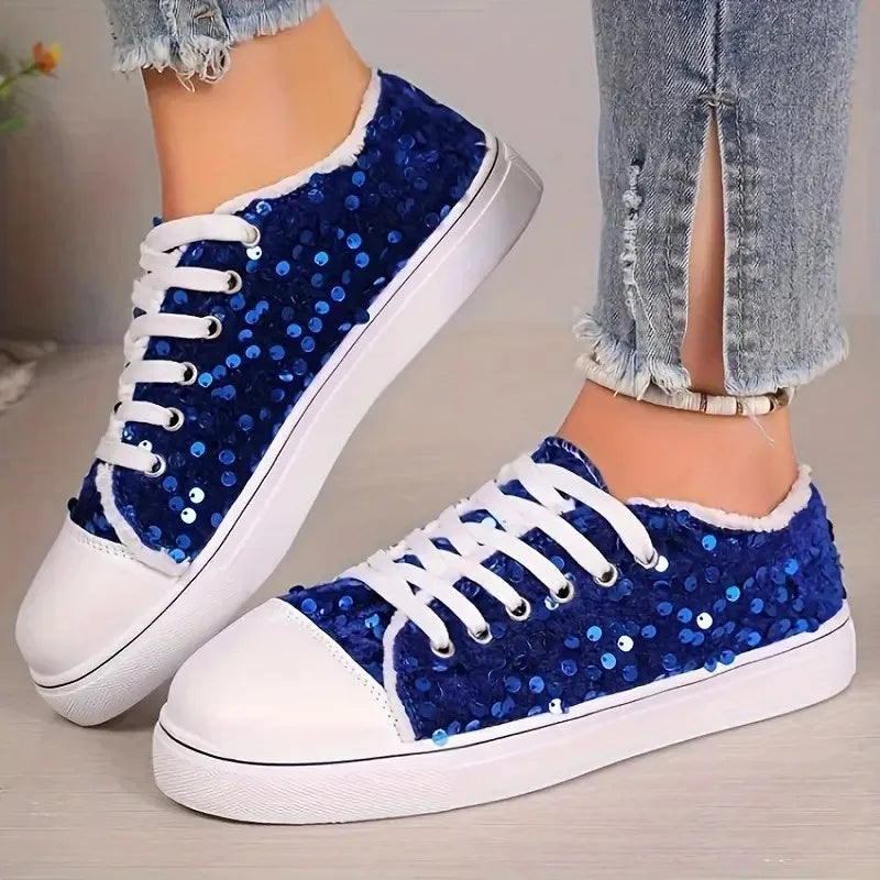 Aurora Active - Ténis Conforto com Detalhes Brilhantes