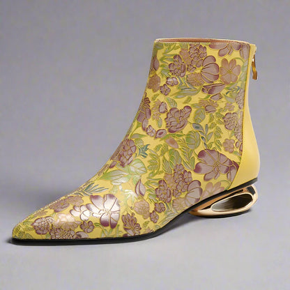 Bottes Yellow Daux en cuir véritable