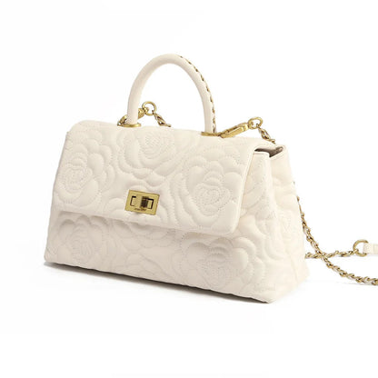 Camelia Elegance – Genuine Leather Bag