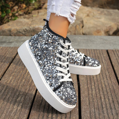 Glitter Bianca - Super Comfortable Boot Sneakers