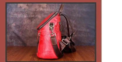 Matilde Vintage Floral Backpack - In Premium Genuine Leather