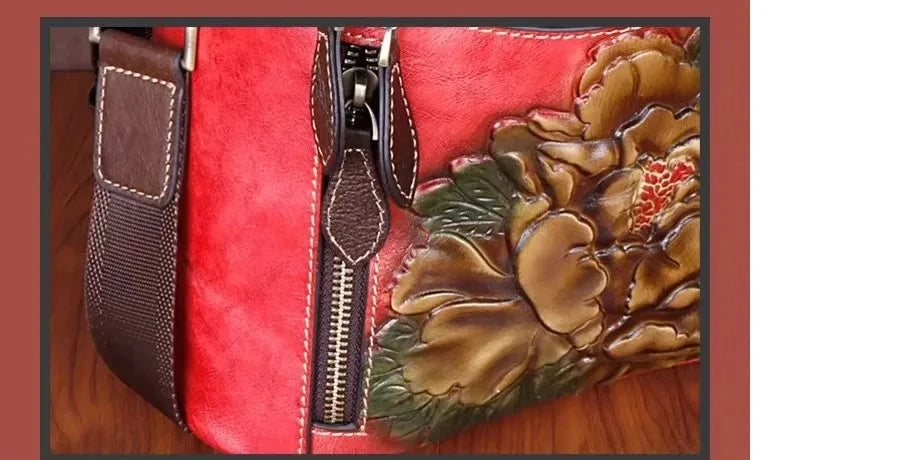 Matilde Vintage Floral Backpack - In Premium Genuine Leather