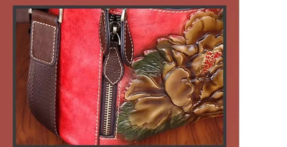 Matilde Vintage Floral Backpack - In Premium Genuine Leather