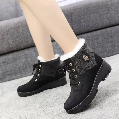 Terenne - Botas de Femininas Retro com Forro Fleece