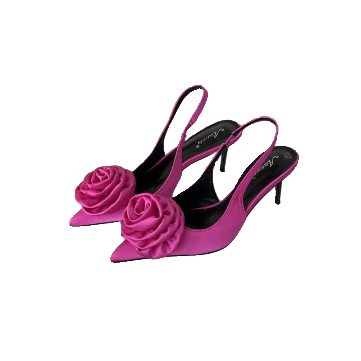 Sapatos Elegantes Flor de Cetim – Salto Fino