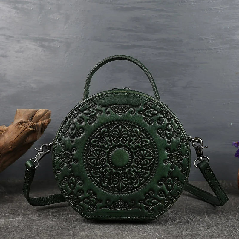 Sac vintage oriental en jade – Fabriqué en cuir véritable de qualité supérieure
