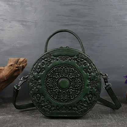 Sac vintage oriental en jade – Fabriqué en cuir véritable de qualité supérieure