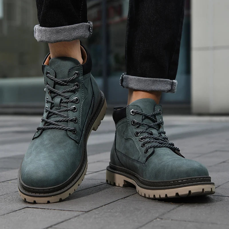 Cesar Boot - Bota Masculina Retro em Couro Split Leather 🍂