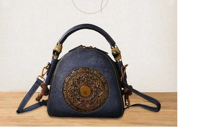 Mei Vintage Oriental Shell Bag - In Premium Genuine Leather