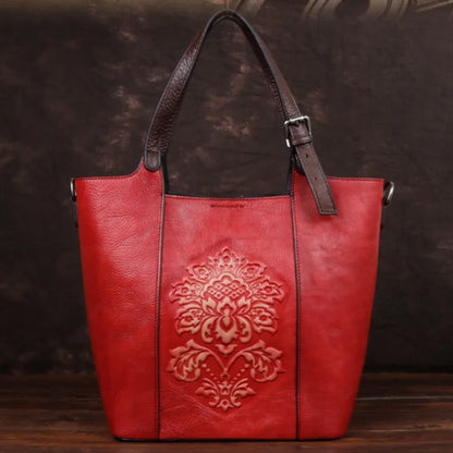 Sac seau Aurora Vintage – Fabriqué en cuir véritable de première qualité 