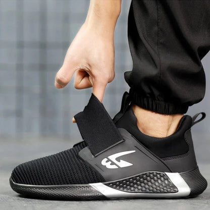 SwiftGuard YT781 - Sapato de Segurança Slip-On com Biqueira de Aço