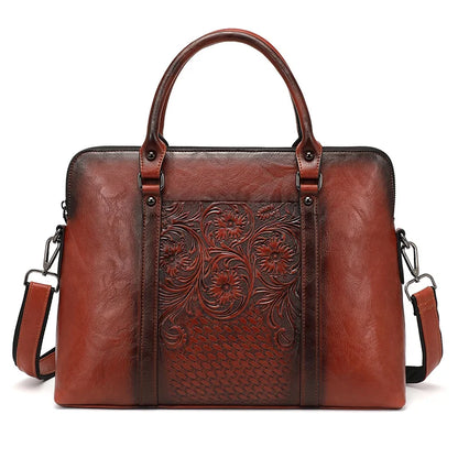 Mala Executiva Helena Vintage – Em Couro Natural Premium