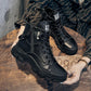 GKTINOO Botas Femininas Couro Genuíno Solado Grosso Estilo