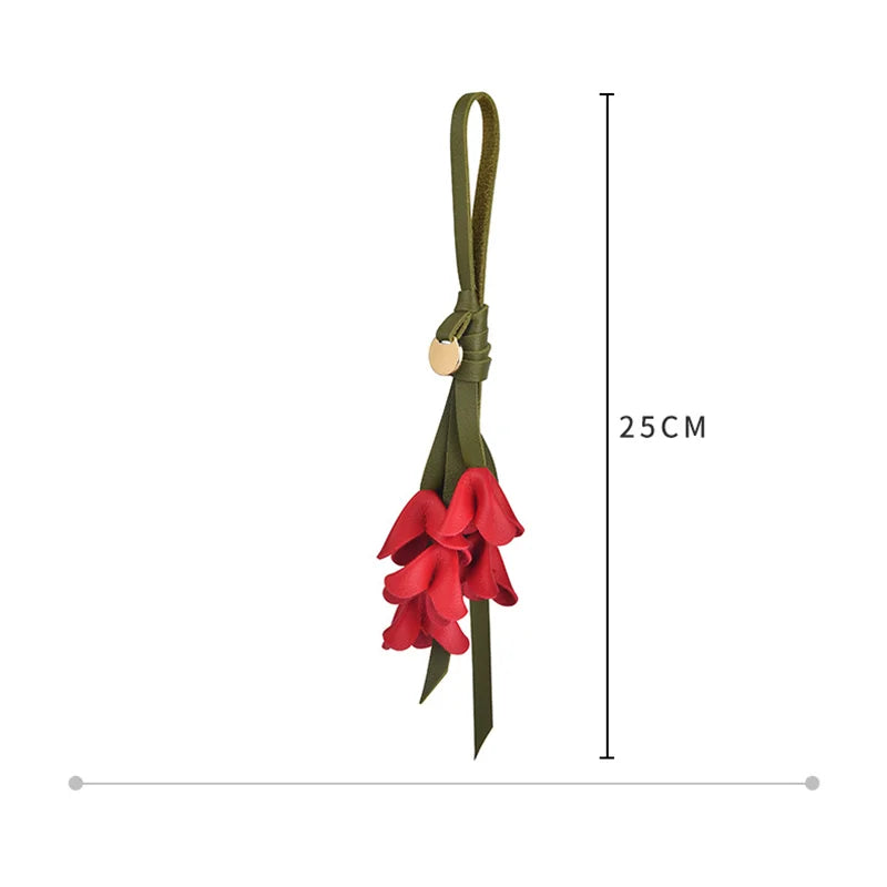 Fleur Élise – Porta-Chaves Floral em Pele para Carteiras ou Malas