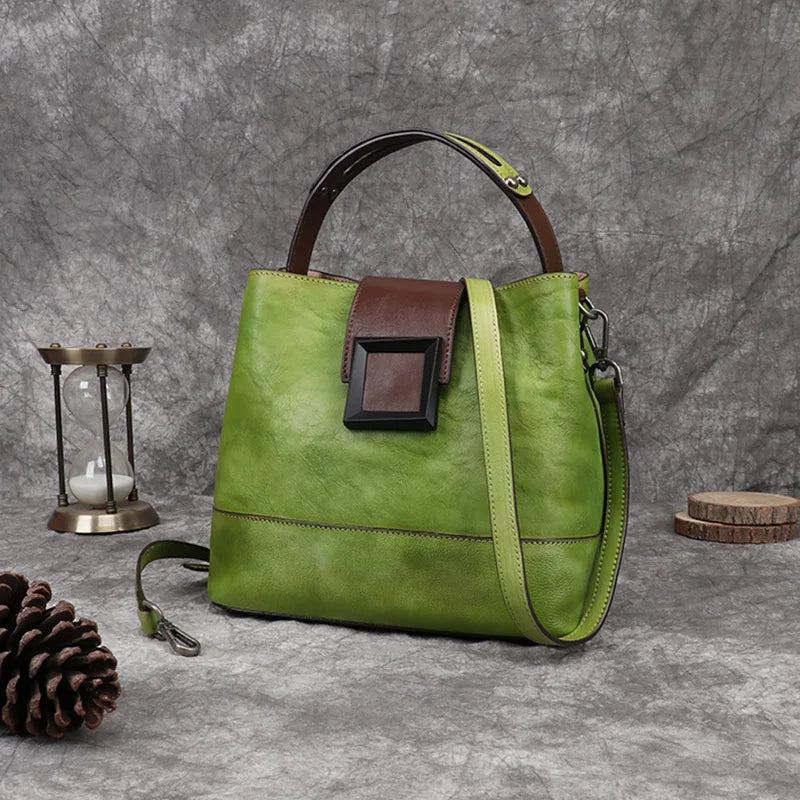 Sac seau Helena Vintage – Fabriqué en cuir véritable de première qualité