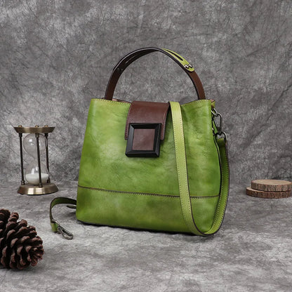 Sac seau Helena Vintage – Fabriqué en cuir véritable de première qualité