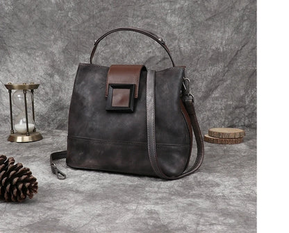 Sac seau Helena Vintage – Fabriqué en cuir véritable de première qualité
