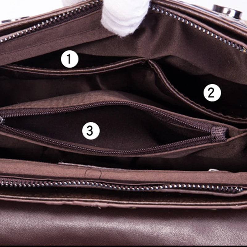 Sac à rabat Aurora Vintage – Fabriqué en cuir véritable de première qualité 