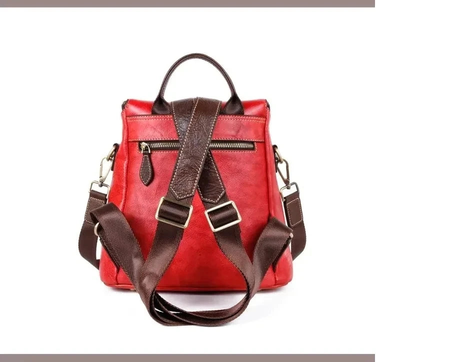 Matilde Vintage Floral Backpack - In Premium Genuine Leather