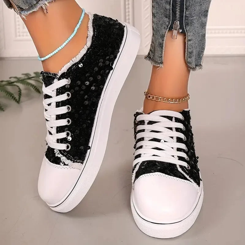 Aurora Active - Ténis Conforto com Detalhes Brilhantes