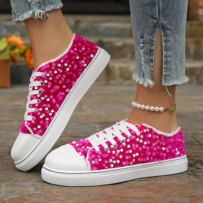 Aurora Active - Ténis Conforto com Detalhes Brilhantes