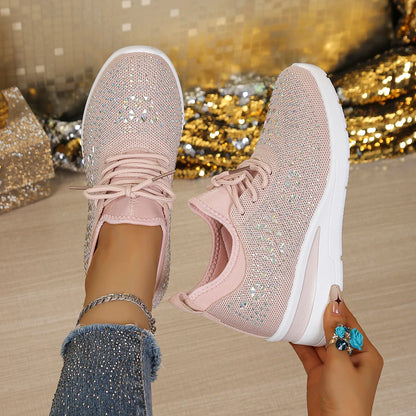 Lumière – Sapatos de Mulher com Cristais e Sola Elevada