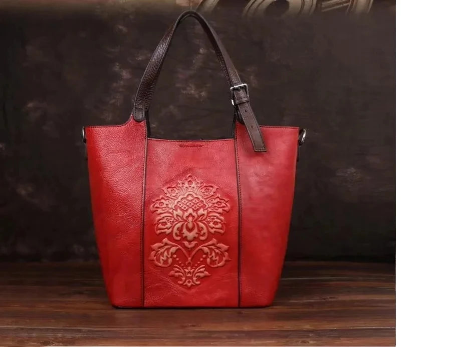 Sac seau Aurora Vintage – Fabriqué en cuir véritable de première qualité 