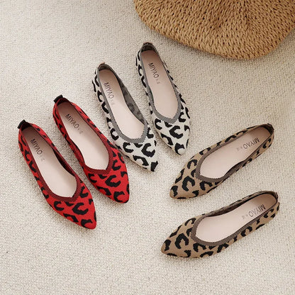 Leopard Fashion - Chaussure de style ballerine très élégante et confortable.