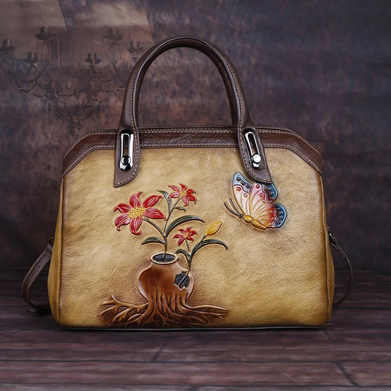 Mala Shell Mariana Vintage – Em Couro Genuíno Premium