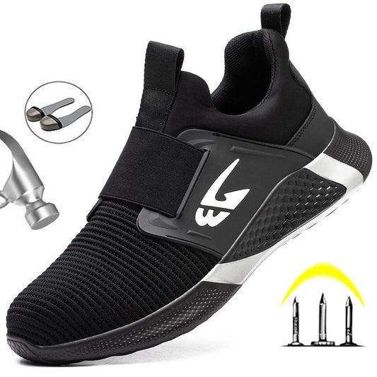 SwiftGuard YT781 - Sapato de Segurança Slip-On com Biqueira de Aço