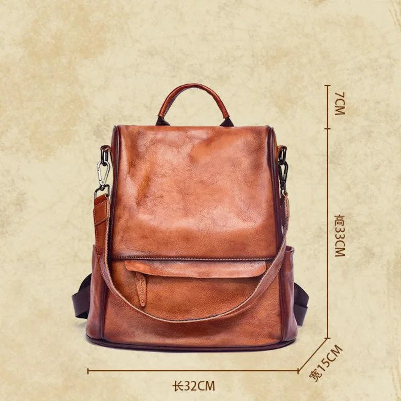 Sac à dos vintage Valeria – Fabriqué en cuir véritable de première qualité