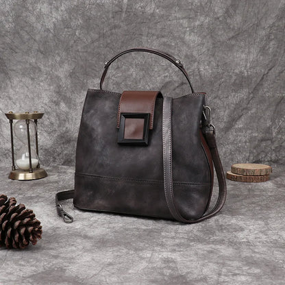 Sac seau Helena Vintage – Fabriqué en cuir véritable de première qualité