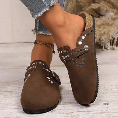 Madalena Comfort - Mules em Camurça Elegante