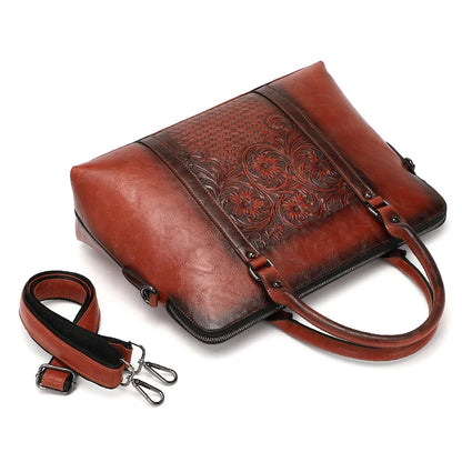 Mala Executiva Helena Vintage – Em Couro Natural Premium