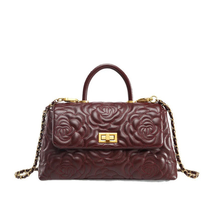 Camelia Elegance – Genuine Leather Bag