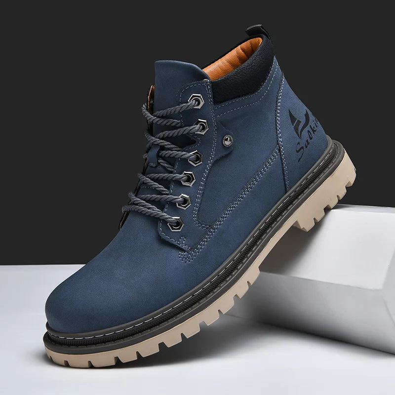 Cesar Boot - Bota Masculina Retro em Couro Split Leather 🍂