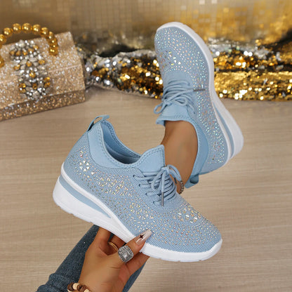 Lumière – Sapatos de Mulher com Cristais e Sola Elevada