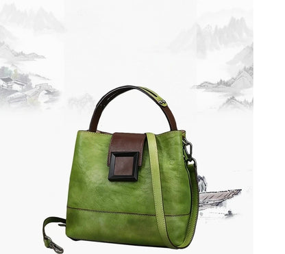 Sac seau Helena Vintage – Fabriqué en cuir véritable de première qualité