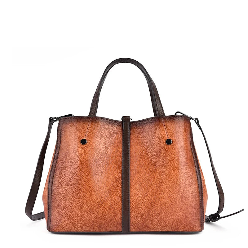 Mala Bucket Aurora Vintage – Em Couro Genuíno Premium