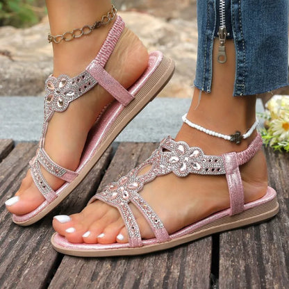 Crystal Breeze - Sandálias Elegantes com Cristais