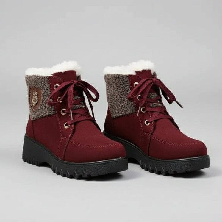 Terenne - Botas de Femininas Retro com Forro Fleece