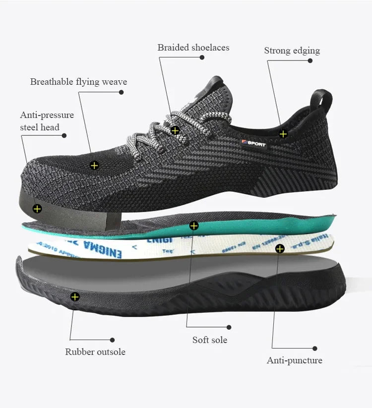 Fortress S1P – Botas de Segurança Leves com Biqueira de Aço
