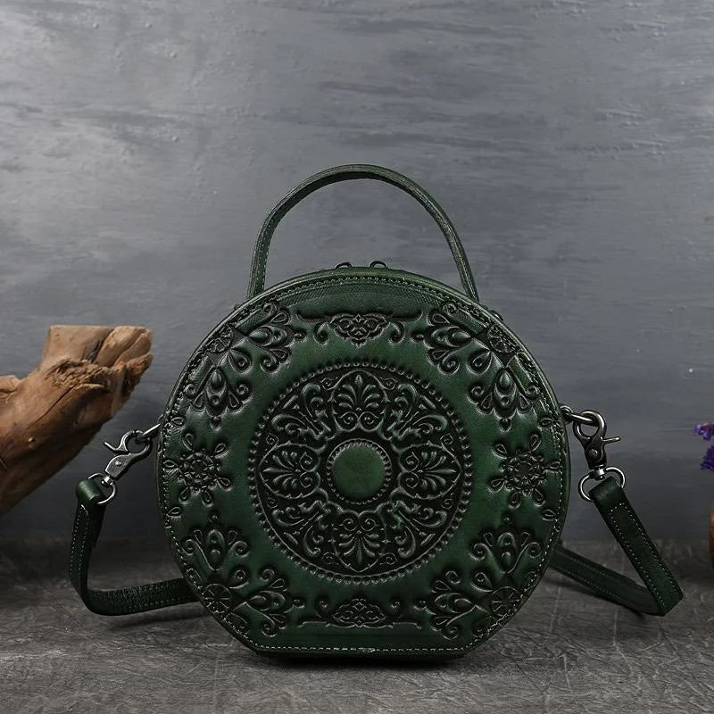 Sac vintage oriental en jade – Fabriqué en cuir véritable de qualité supérieure