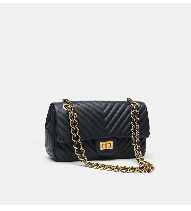 Véronique Chain – Genuine Leather Bag