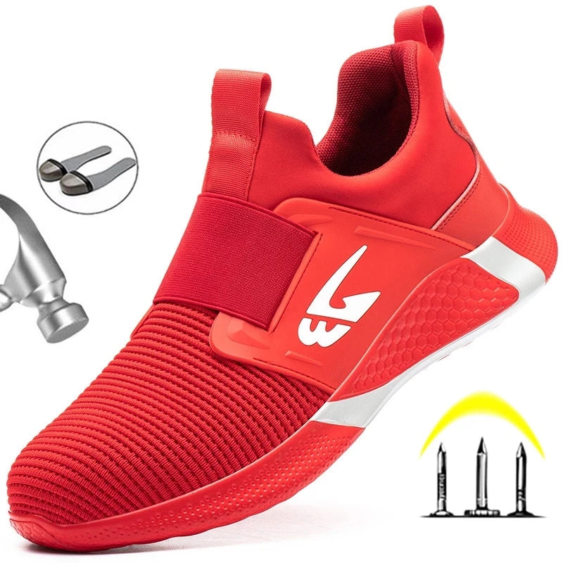 SwiftGuard YT781 - Sapato de Segurança Slip-On com Biqueira de Aço