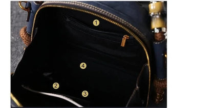 Mei Vintage Oriental Shell Bag - In Premium Genuine Leather