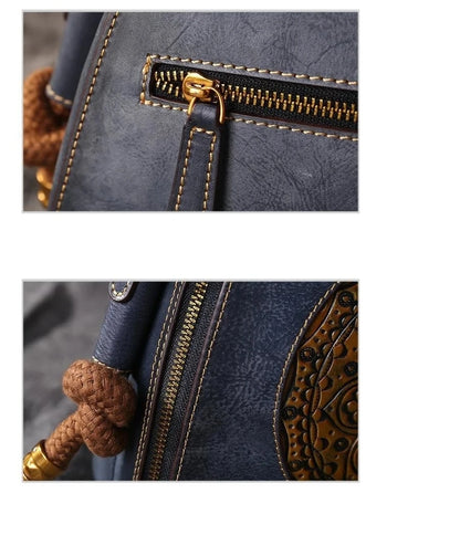 Mei Vintage Oriental Shell Bag - In Premium Genuine Leather