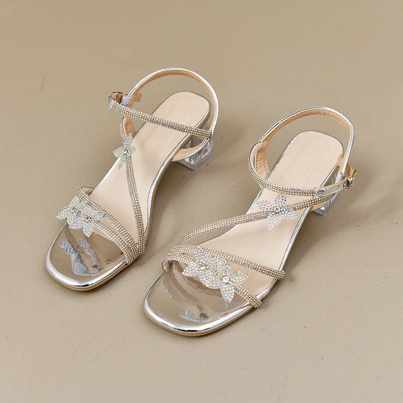 Celina Cristal – Sandálias de Salto Bloco